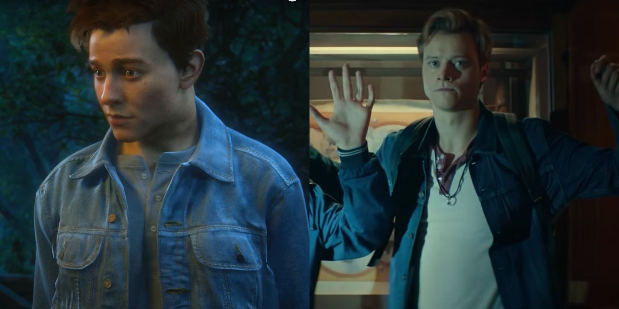 Young Sam in Uncharted 4 and young Sam in Uncharted 2022