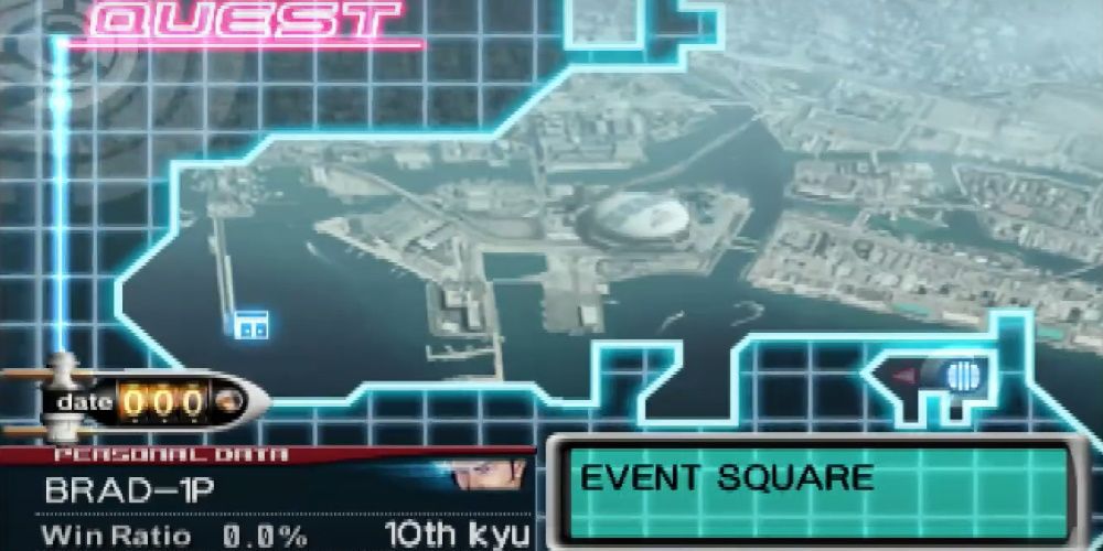 Virtua Fighter 4's Quest Mode world map