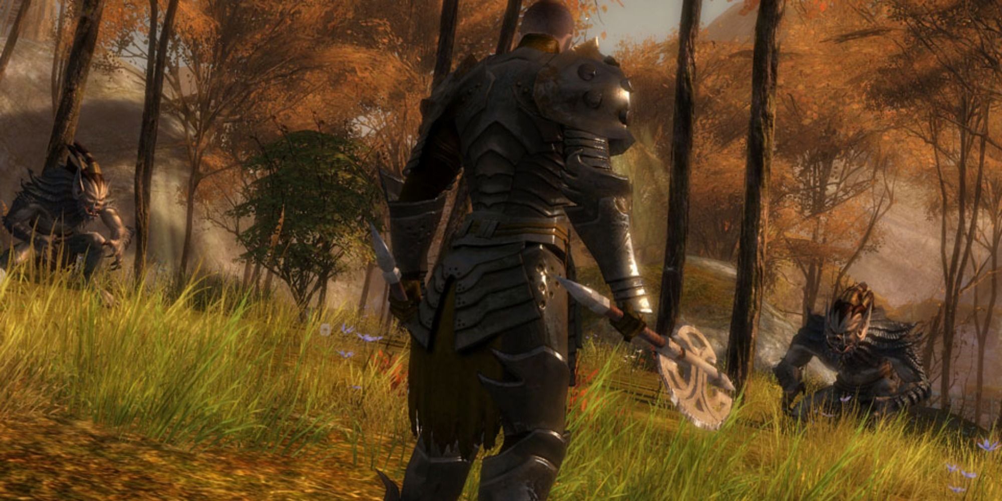 Warrior fighting an enemy