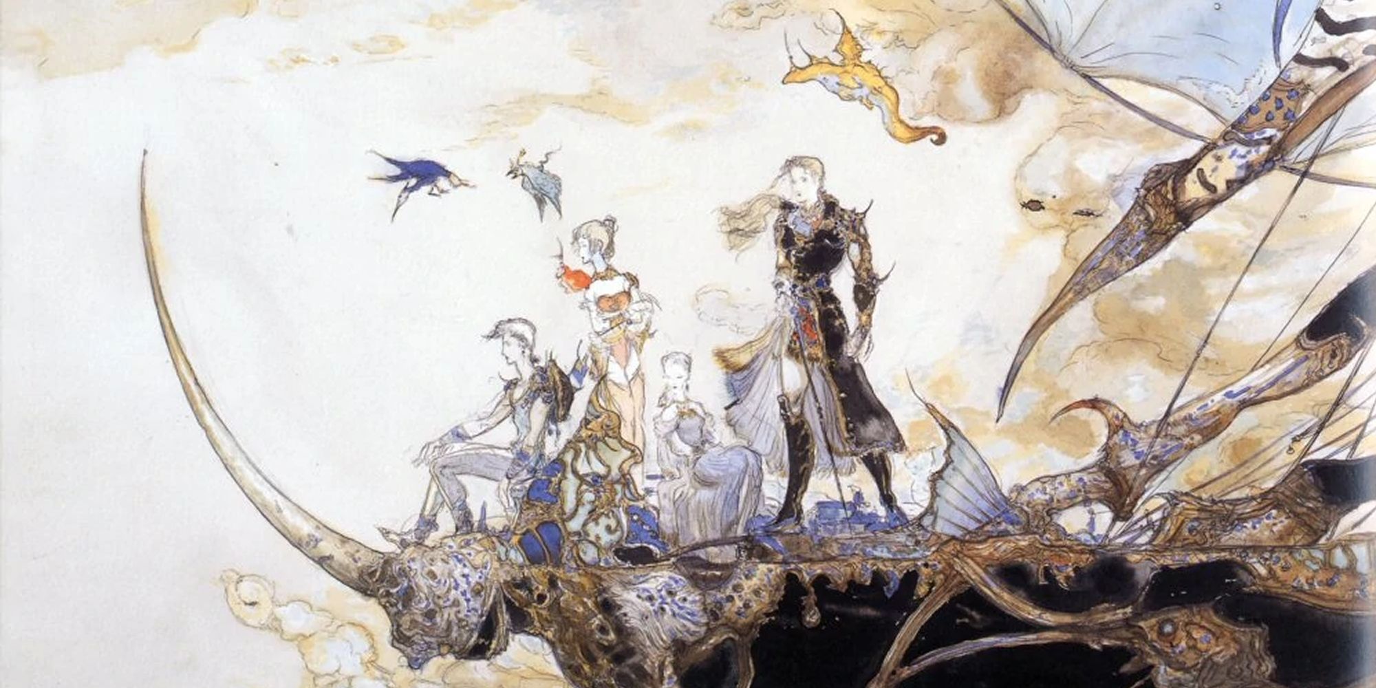 The Warriors Of Light On An Airship