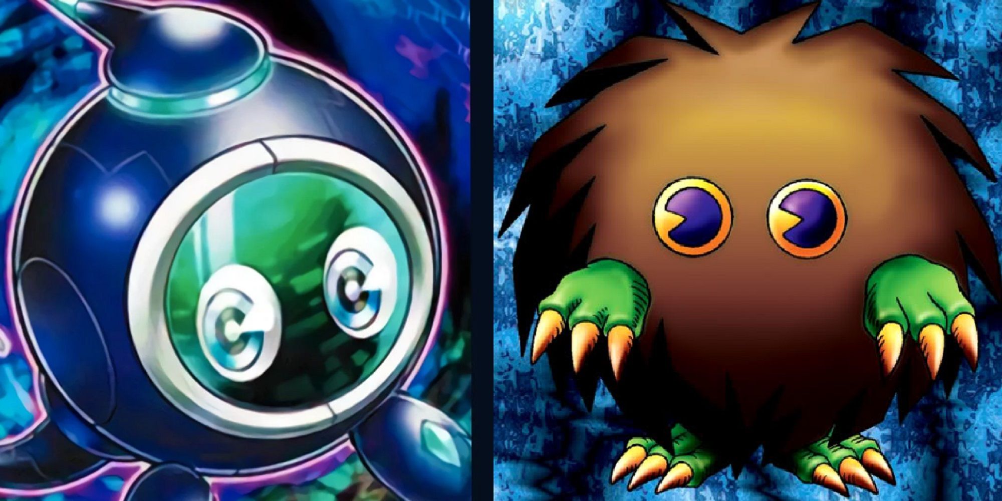 Yu-Gi-Oh! split image Linkuriboh And Kuriboh official card art