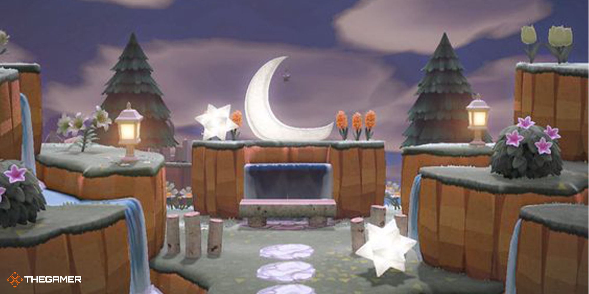 animal crossing new horizons - island entrance with cliffs 2