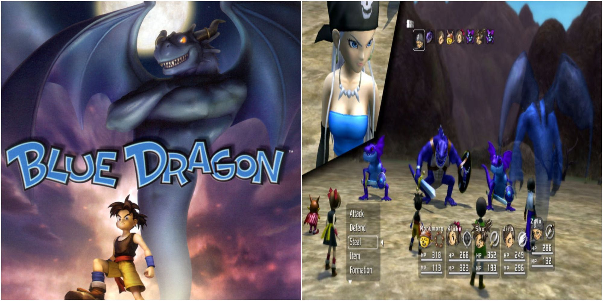 blue dragon cover & gameplay
