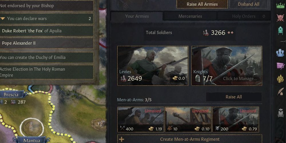 levies knights men at arms crusader kings 3