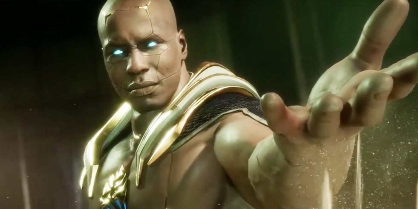 Geras manipulating sand in Mortal Kombat 11