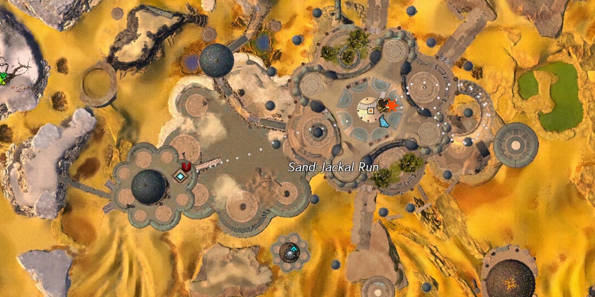 drojkor, vendor of the Show of Support: Sand Jackal Run location on map of the desolation