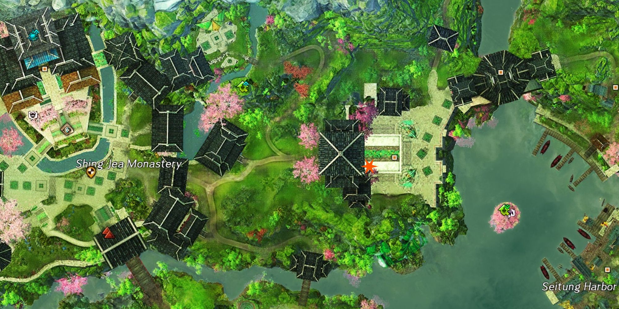 location of desperate painter marked on map of seitung province