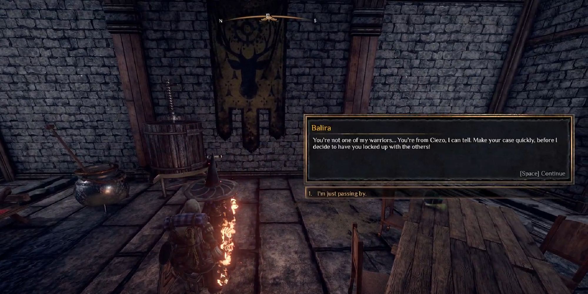 player speaking with balira