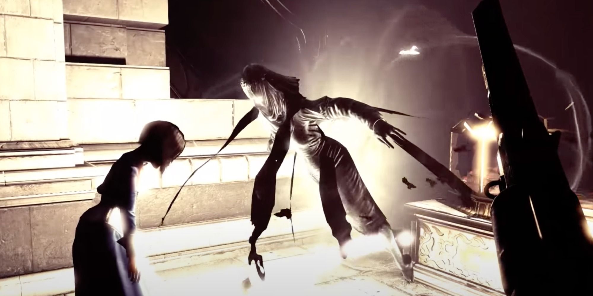 The Siren confronting Elizabeth and being released from her coffin