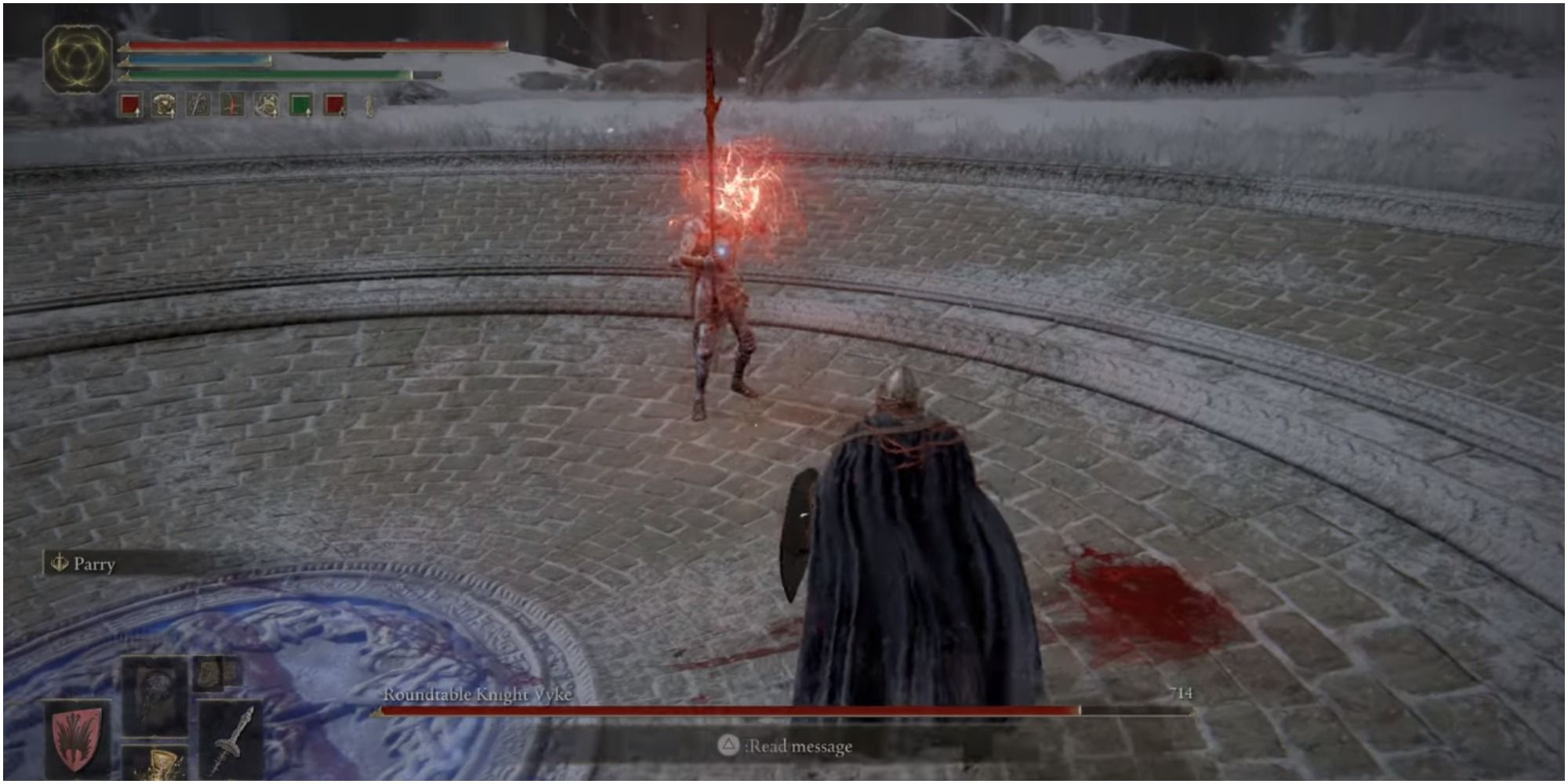 The boss buffing himself with Lightning. 