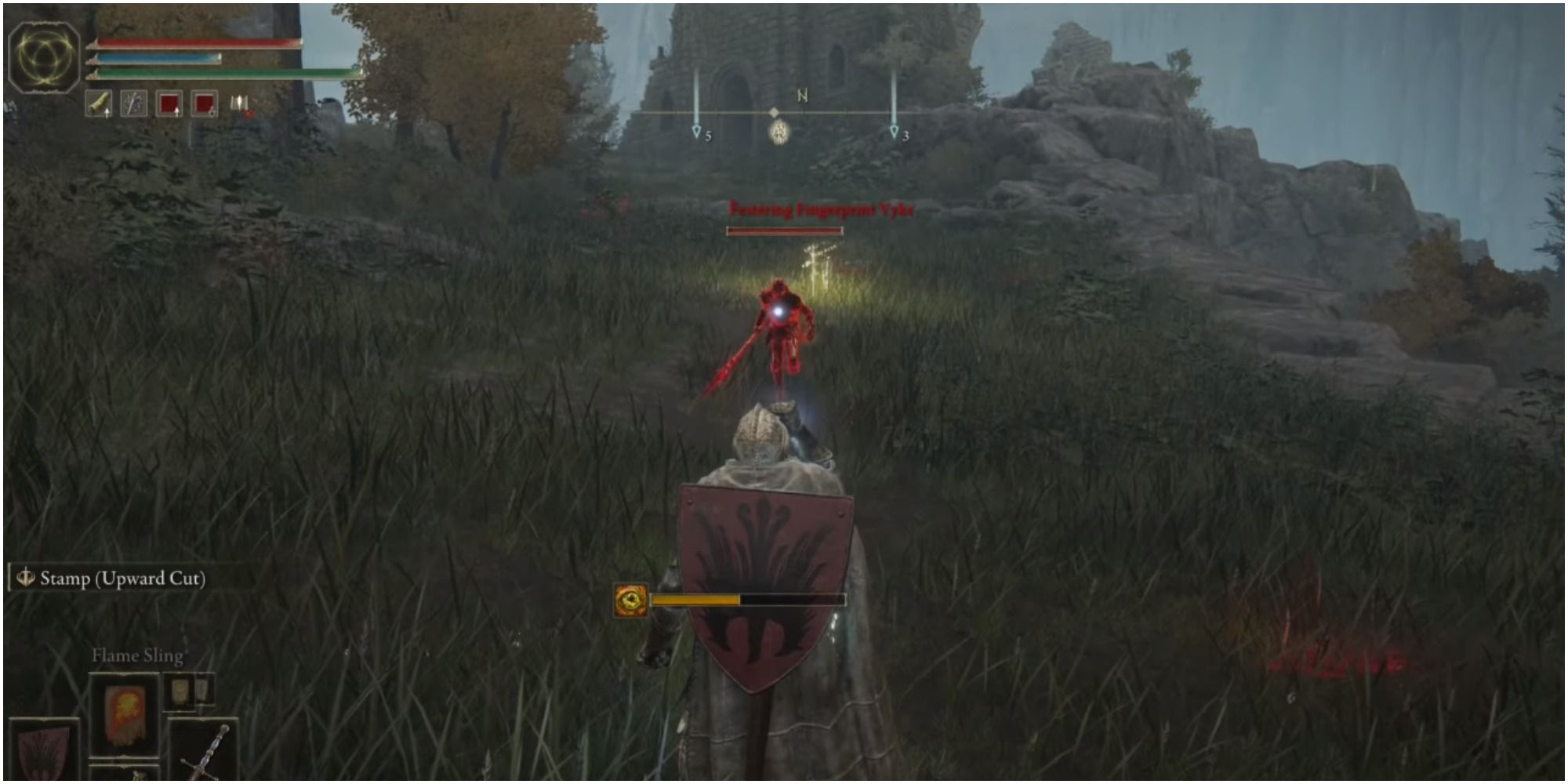The boss approaching the player.