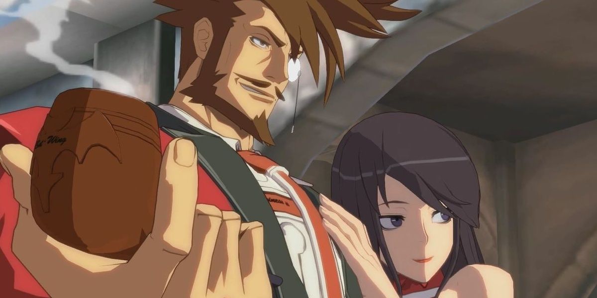 Sharon with Slayer in Guilty Gear Xrd