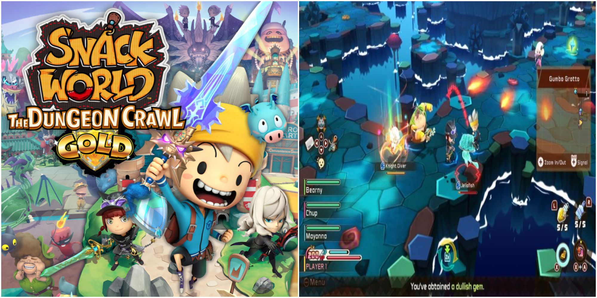 snack world cover & gameplay