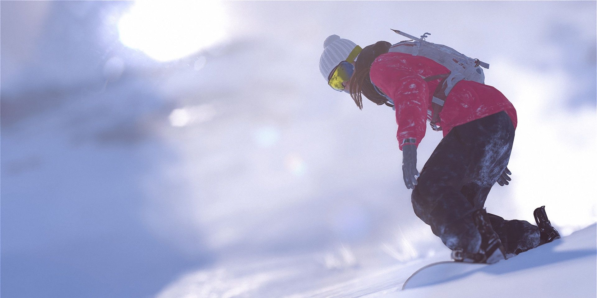 A screenshot showing a snowboarder in Steep