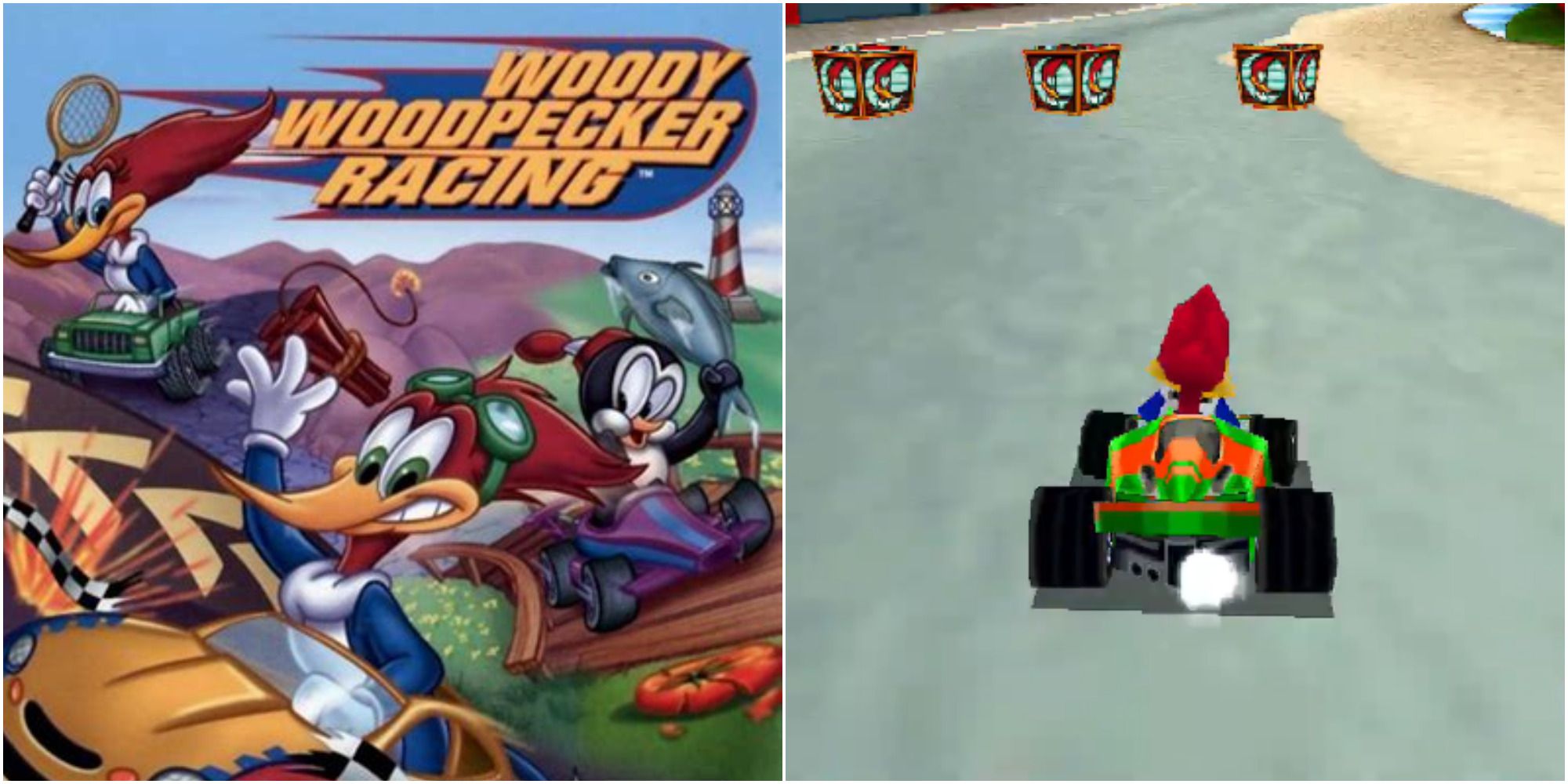 woody woodpecker racing cover & gameplay
