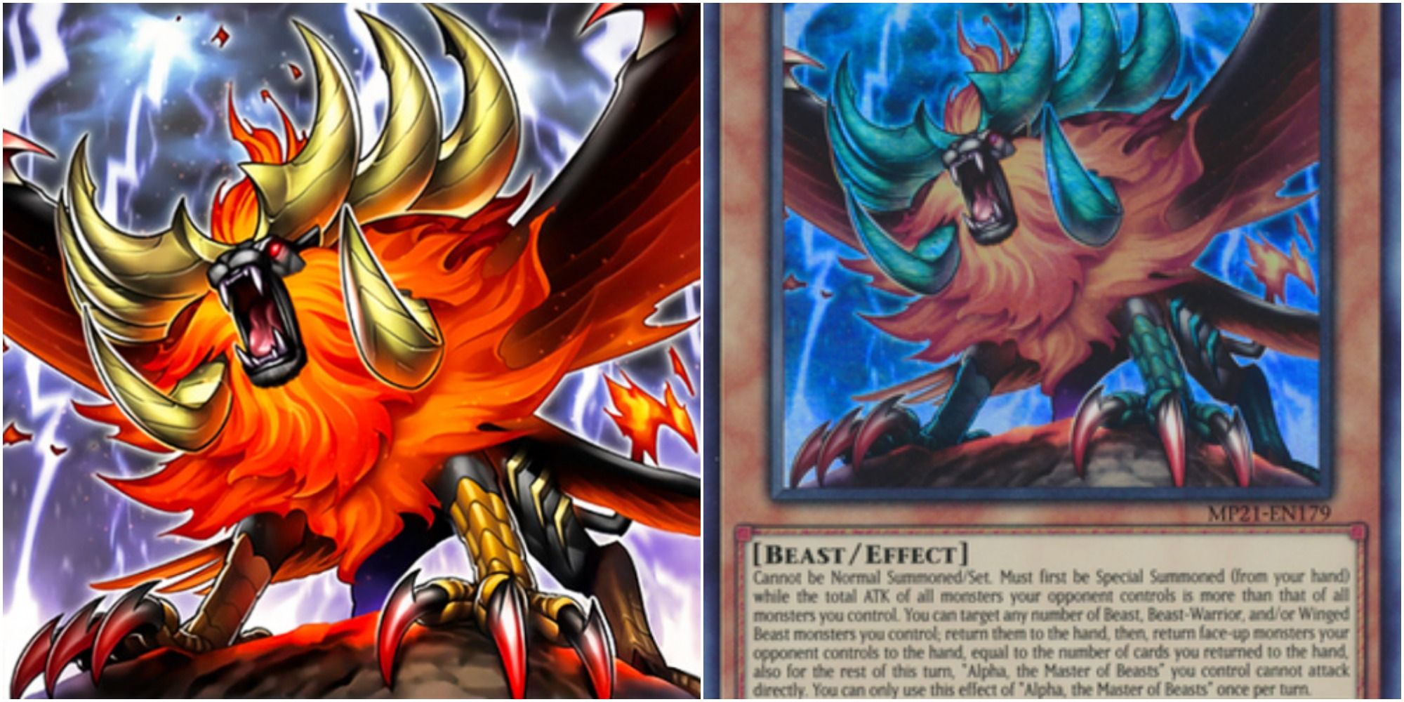 yugioh Alpha, the Master of Beasts card art and text