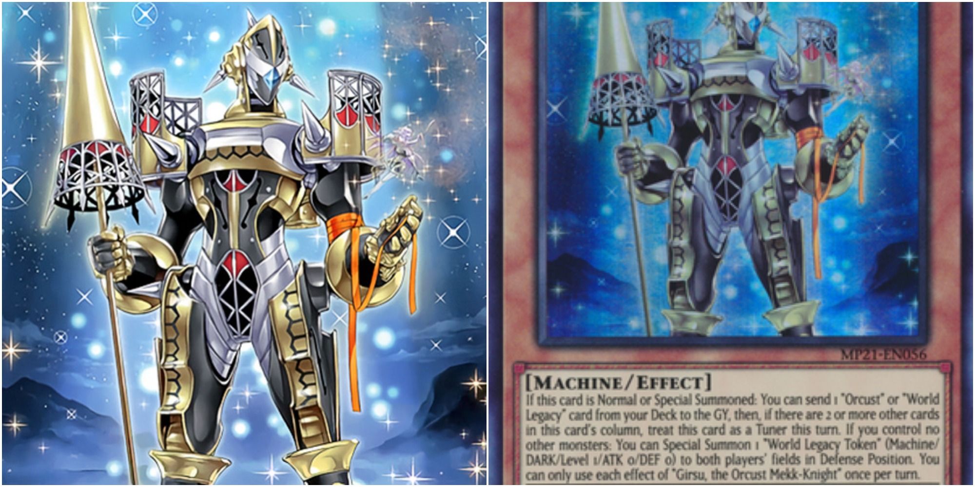 yugioh Girsu, the Orcust Mekk-Knight card art and text