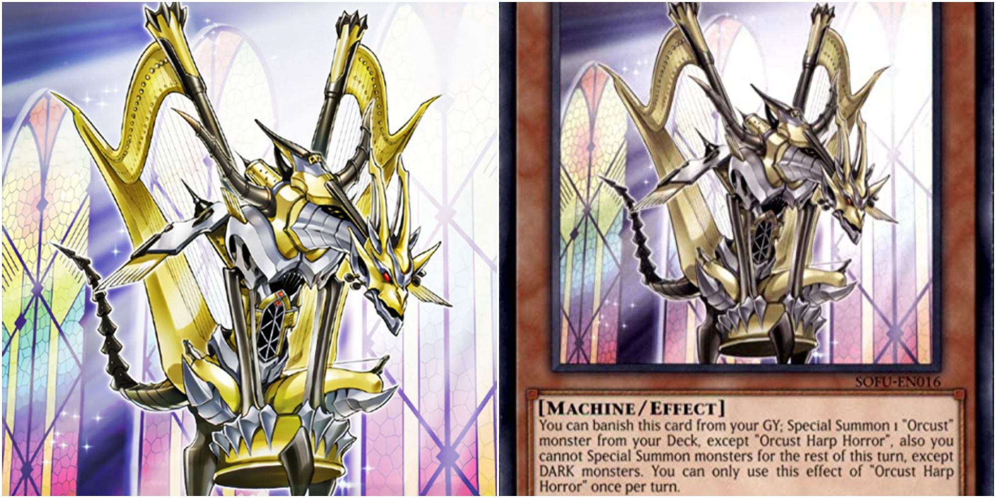 yugioh Orcust Harp Horror card art and text