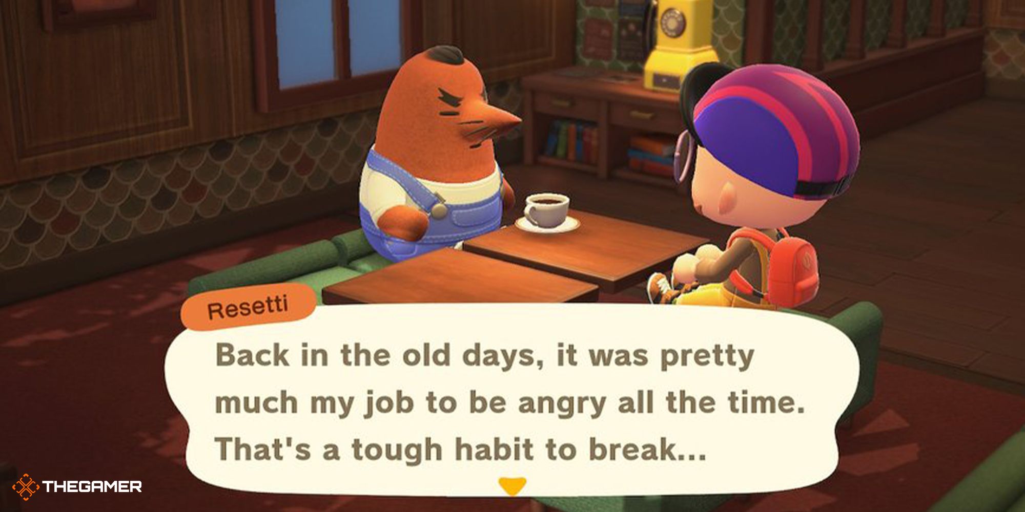 Animal Crossing New Horizons - talking to Resetti 2