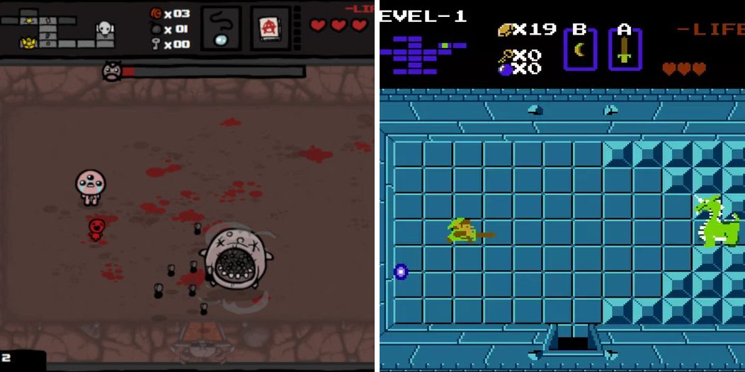 Binding-Of-Issac-Legend-Of-Zelda-Comparison
