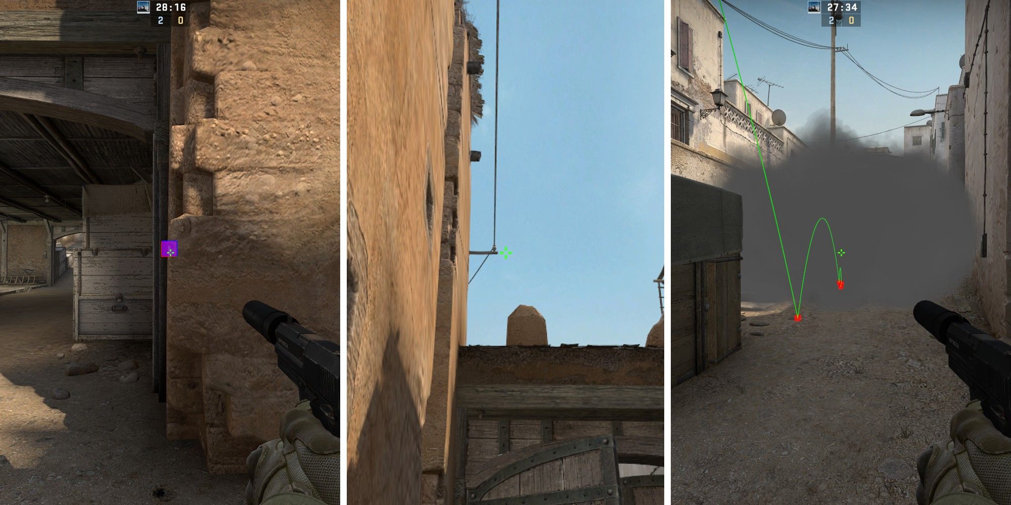 CSGO Dust 2 Mid Smoke Spot