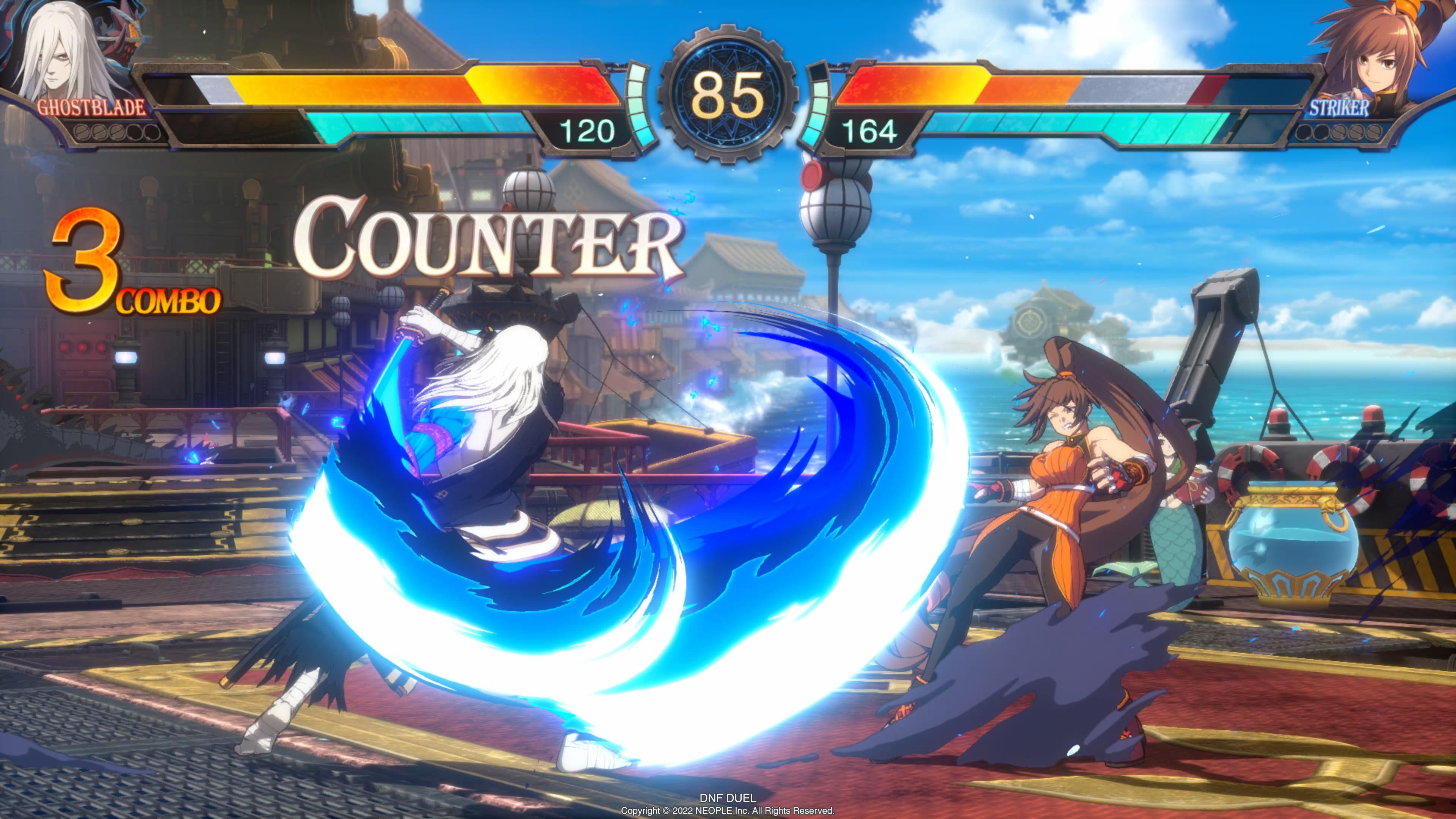 Ghostblade attacking Striker.