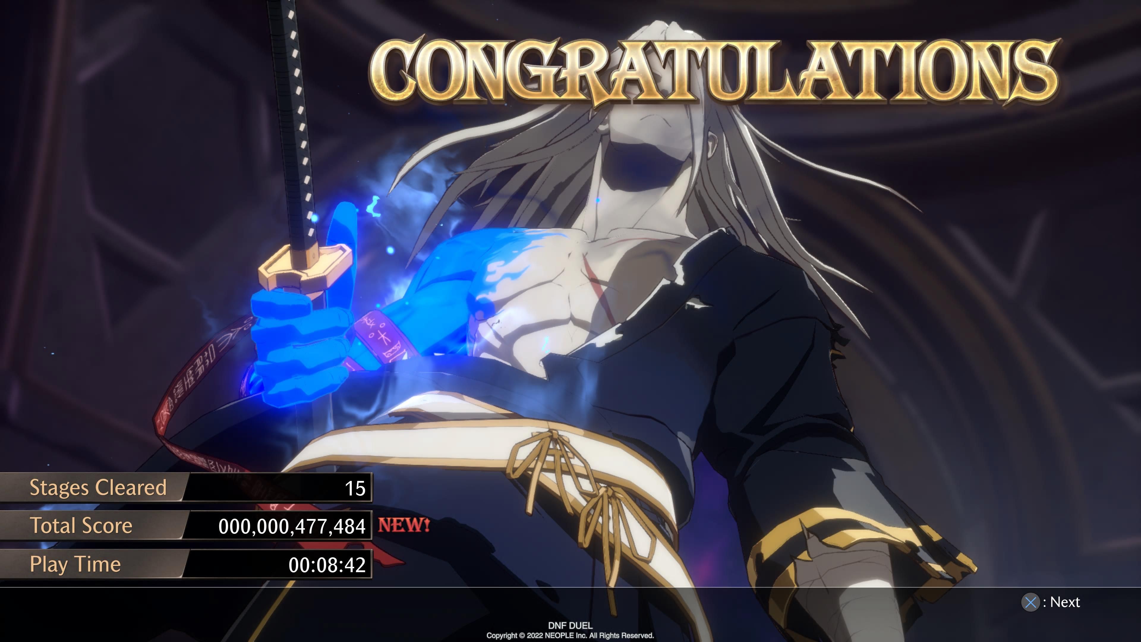 Ghostblade completing a Survival playthrough.
