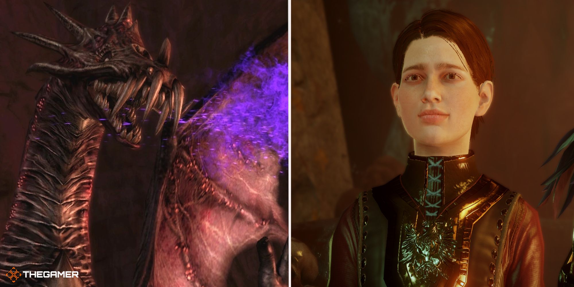 Dragon Age - Urthemiel from Origins on left, Kieran from Inquisition on right