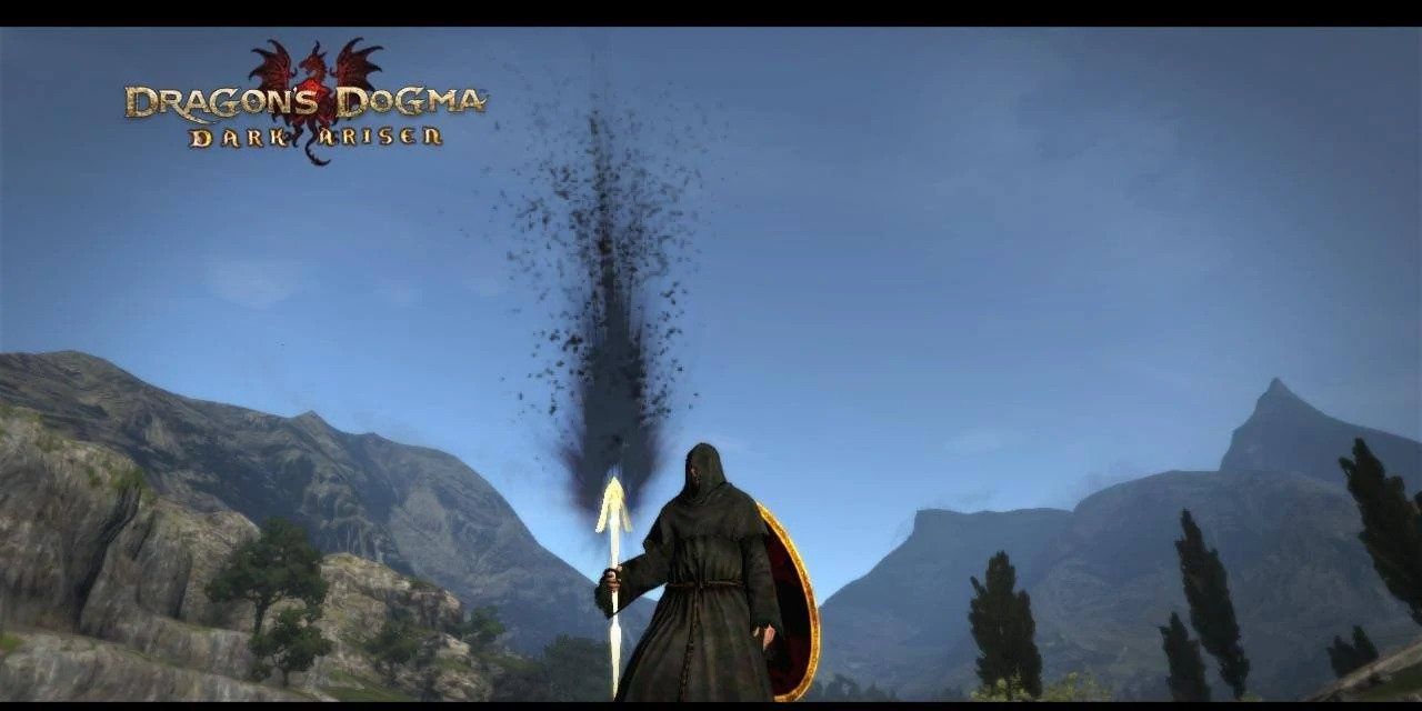 a mystic knight with abyssal anguish spewing from their weapon