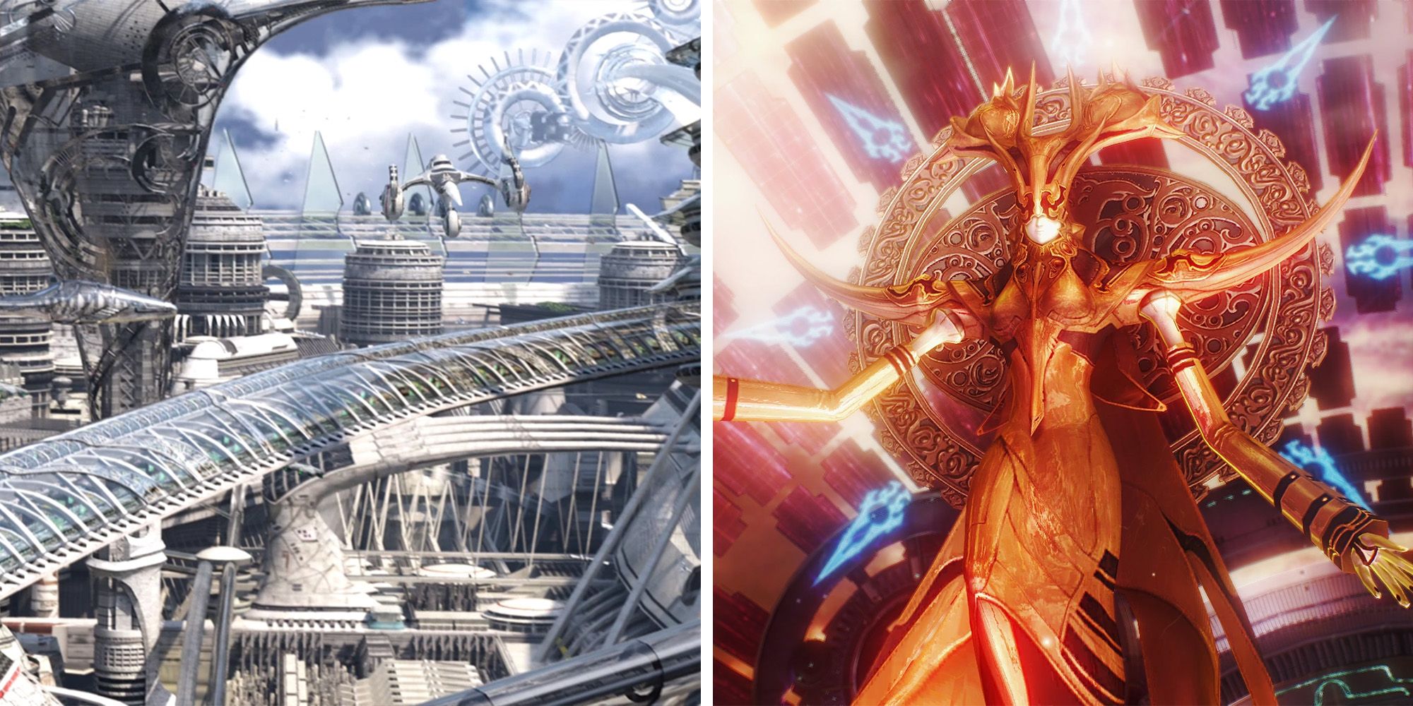 Eden as a location in Final Fantasy 13 alongside an Eden Servant found within