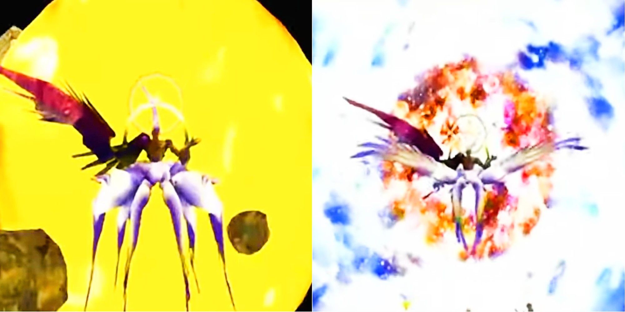 FF7 Supernova Sephiroth Summons the sun on left explodes in on right
