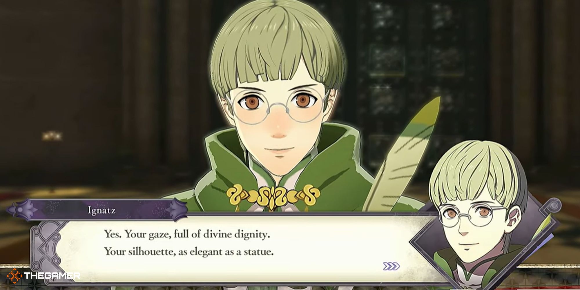 Fire Emblem Three Houses - Ignatz talking to Flayn