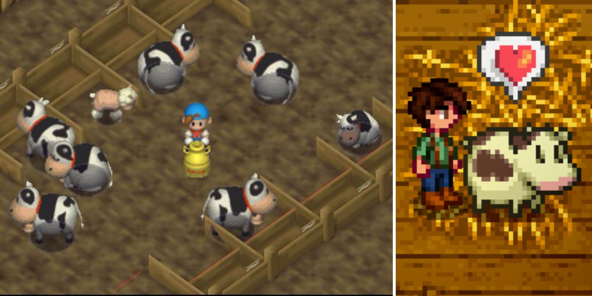 Harvest Moon, Stardew Valley, Players Caring For Their Cows