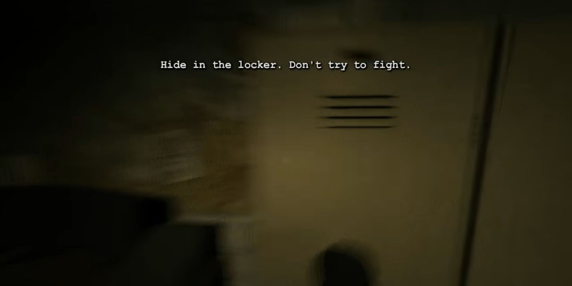 Running toward a locker Hiding Spot in Outlast