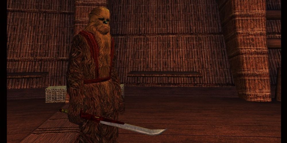 KOTOR Bacca's Ceremonial Blade wielded by Zaalbar on Kashyyyk.
