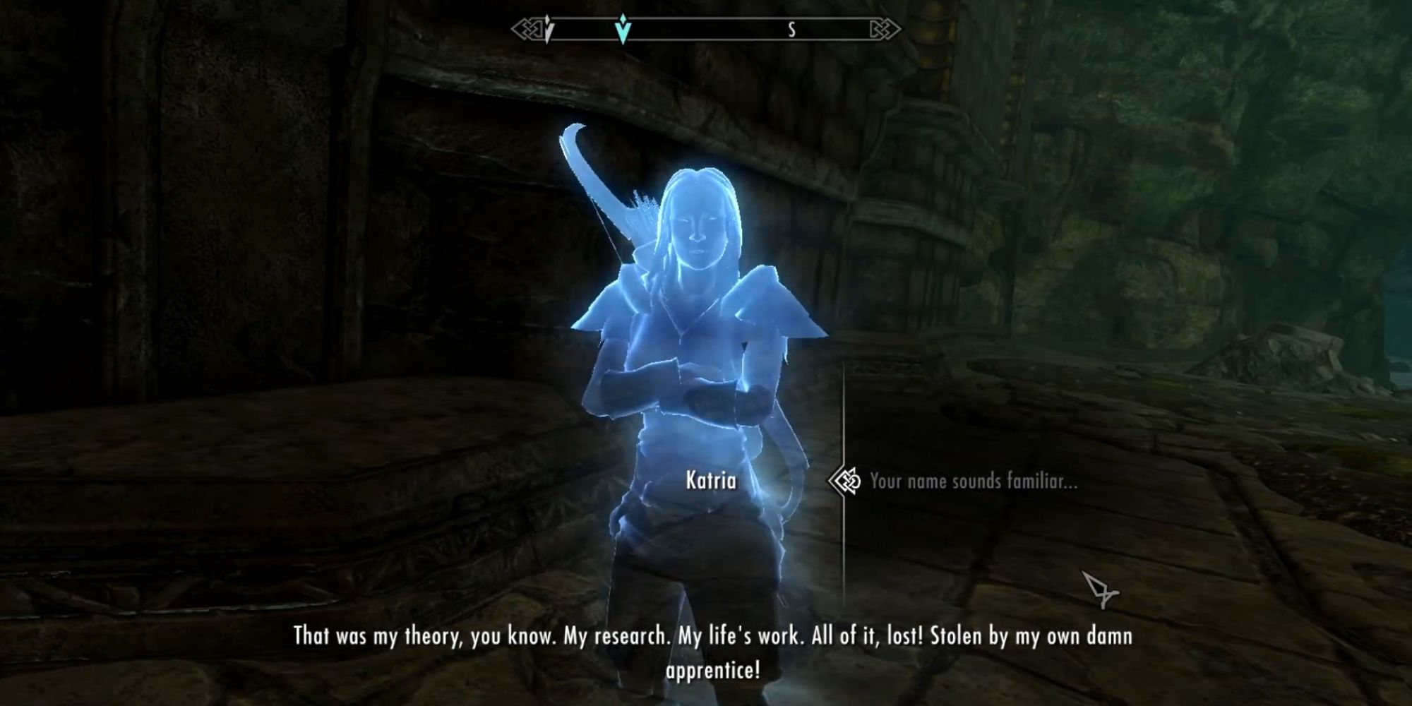 Katria tells her tale in the ruins of Arkngthamz