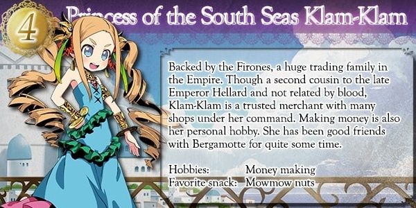 Princess of the South Seas, Klam-Klam