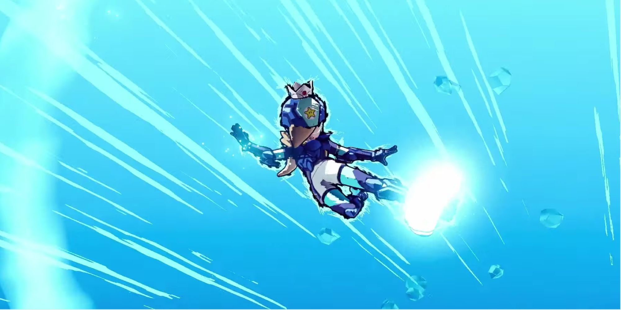 Rosalina performing her Hyper Strike in Mario Strikers: Battle League Football