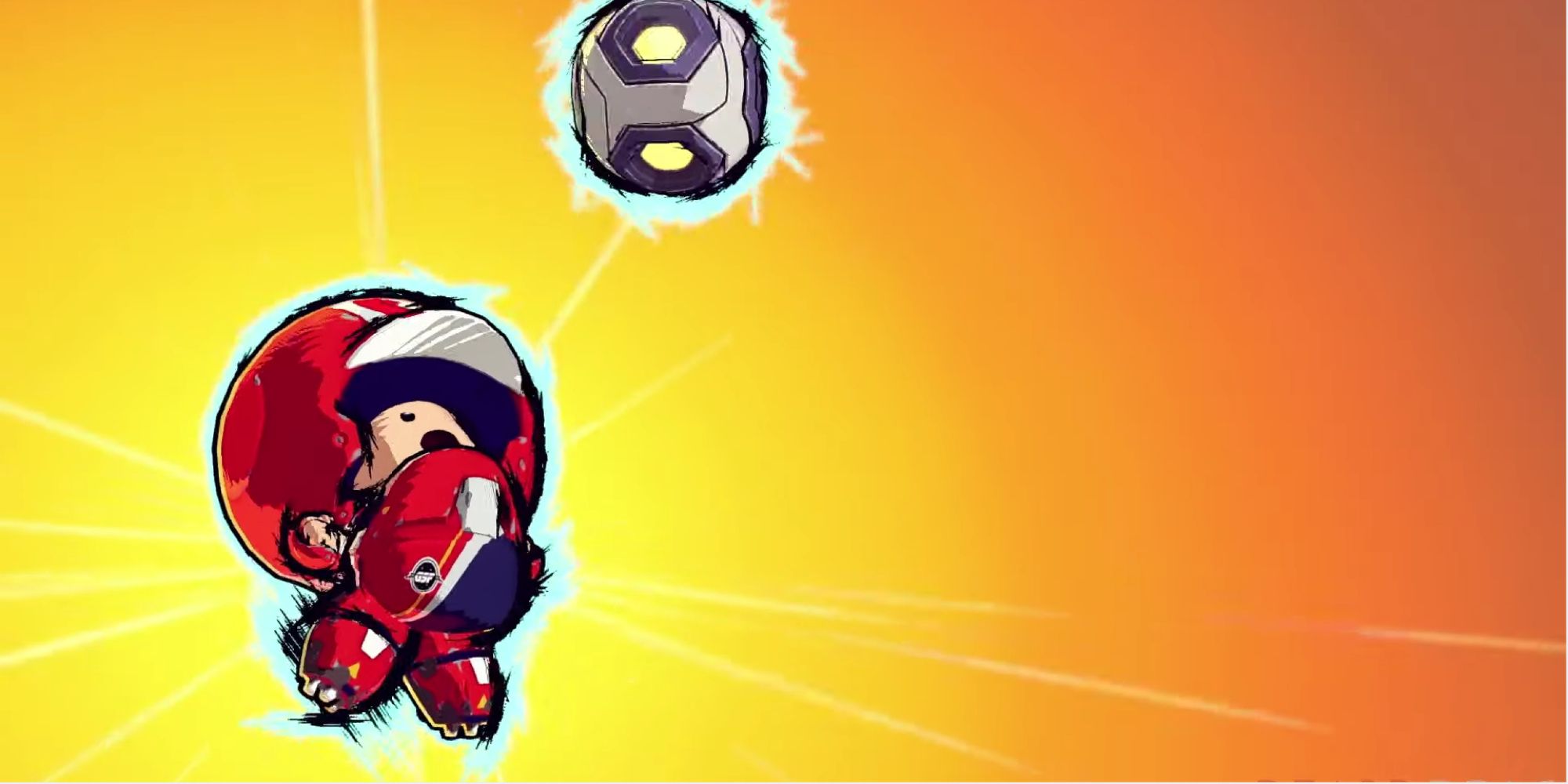 Toad performing his Hyper Strike in Mario Strikers: Battle League Football