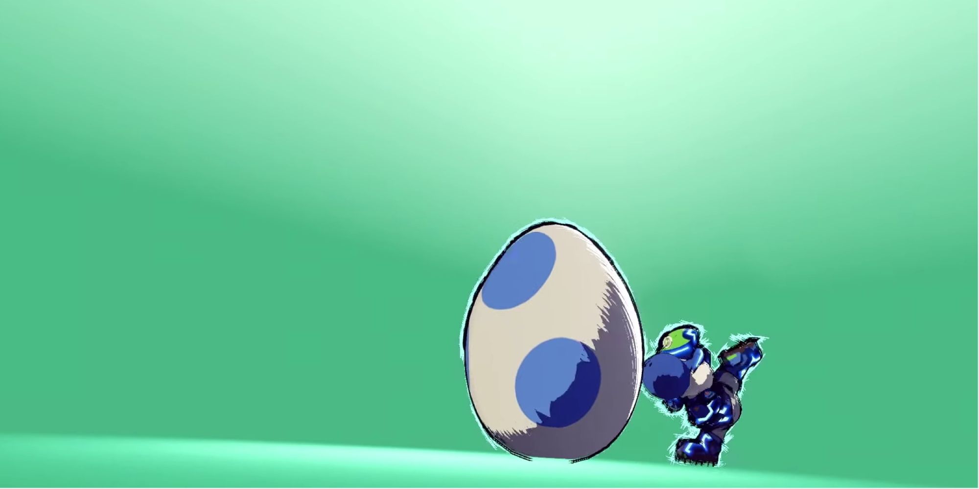 Yoshi performing his Hyper Strike in Mario Strikers: Battle League Football