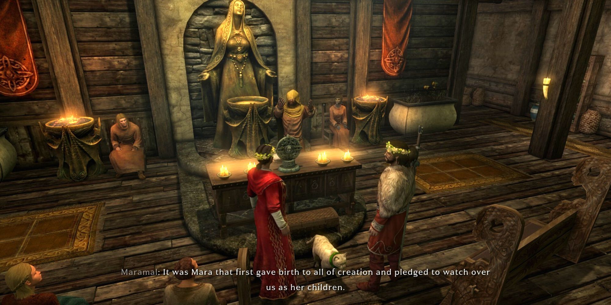Dragonborn and Farkas get married in Temple of Mara 