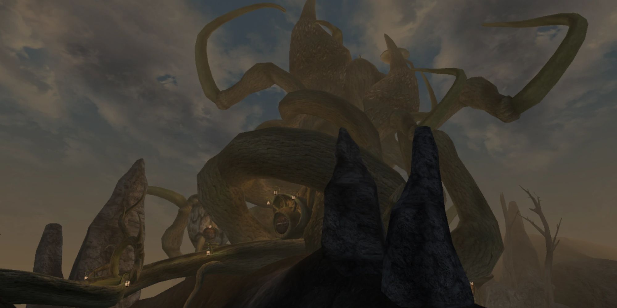 Morrowind Tel Uvirith Building With Roots
