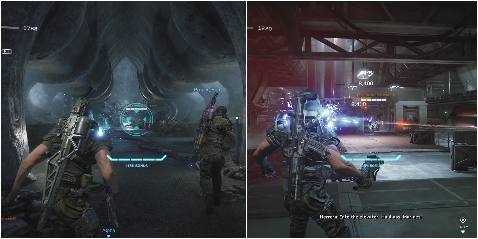 Aliens: Fireteam Elite - Firing The Particle Lance On Different Missions