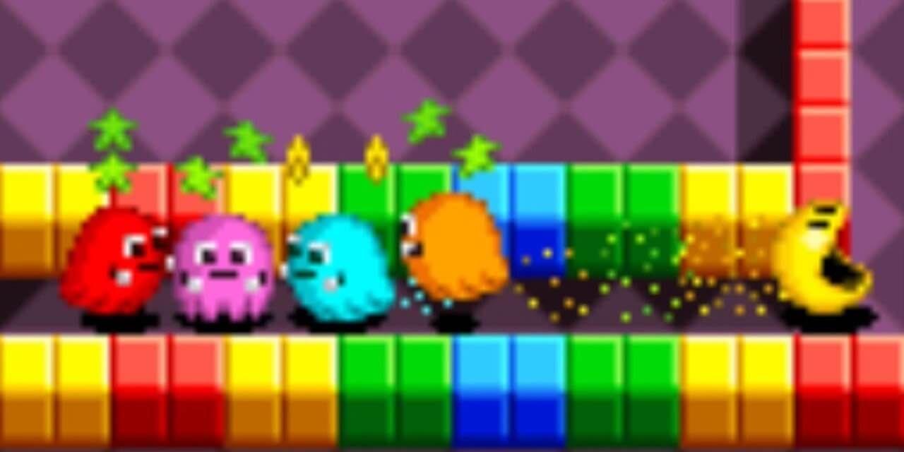 Pac Man Arrangement 1996 close up of Pac-Man and ghosts