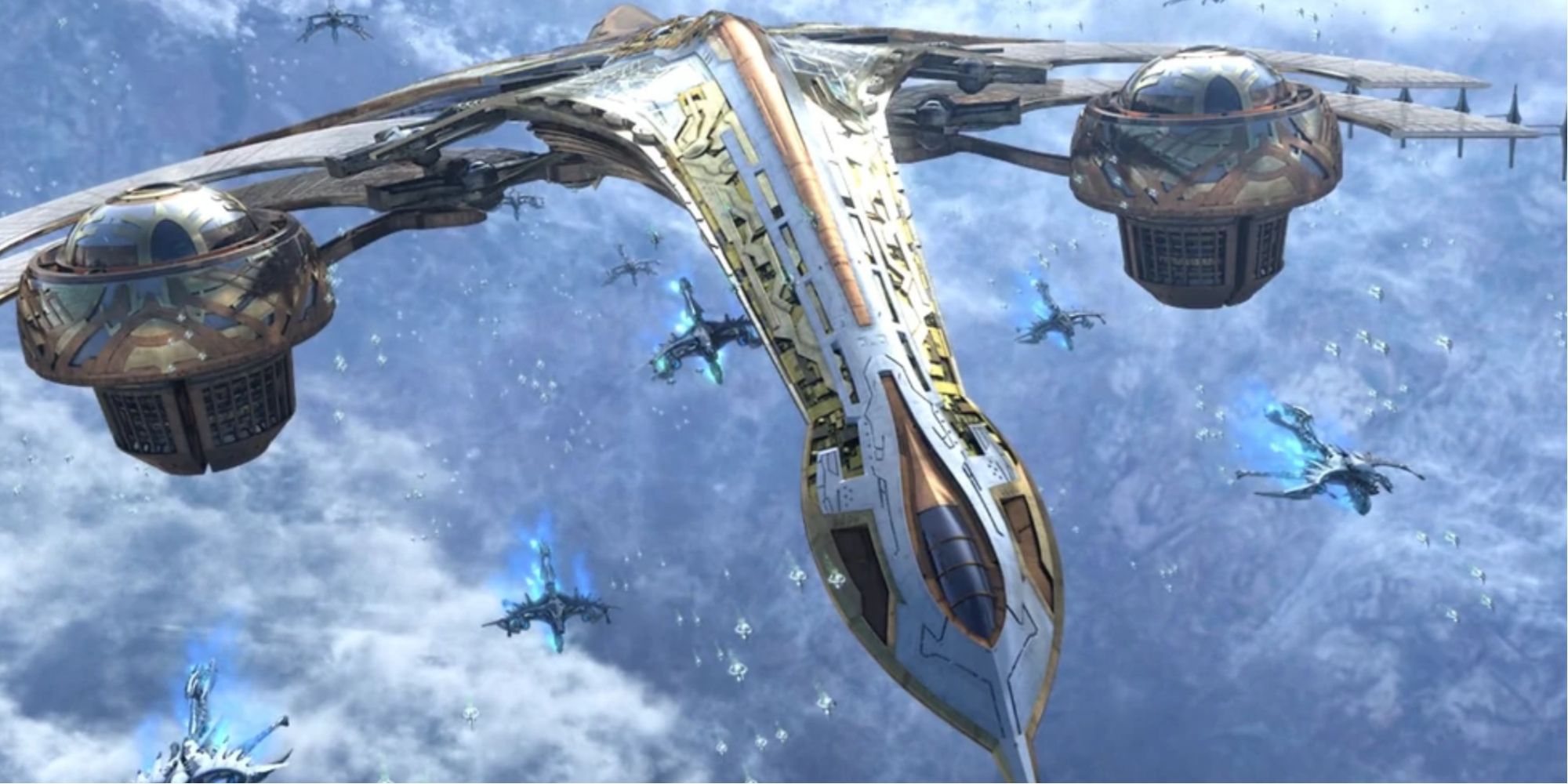 The Fal'Cie Palamecia is a flagship aircraft. It was re-purposed to be an airship and is piloted by captain Cid Raines.