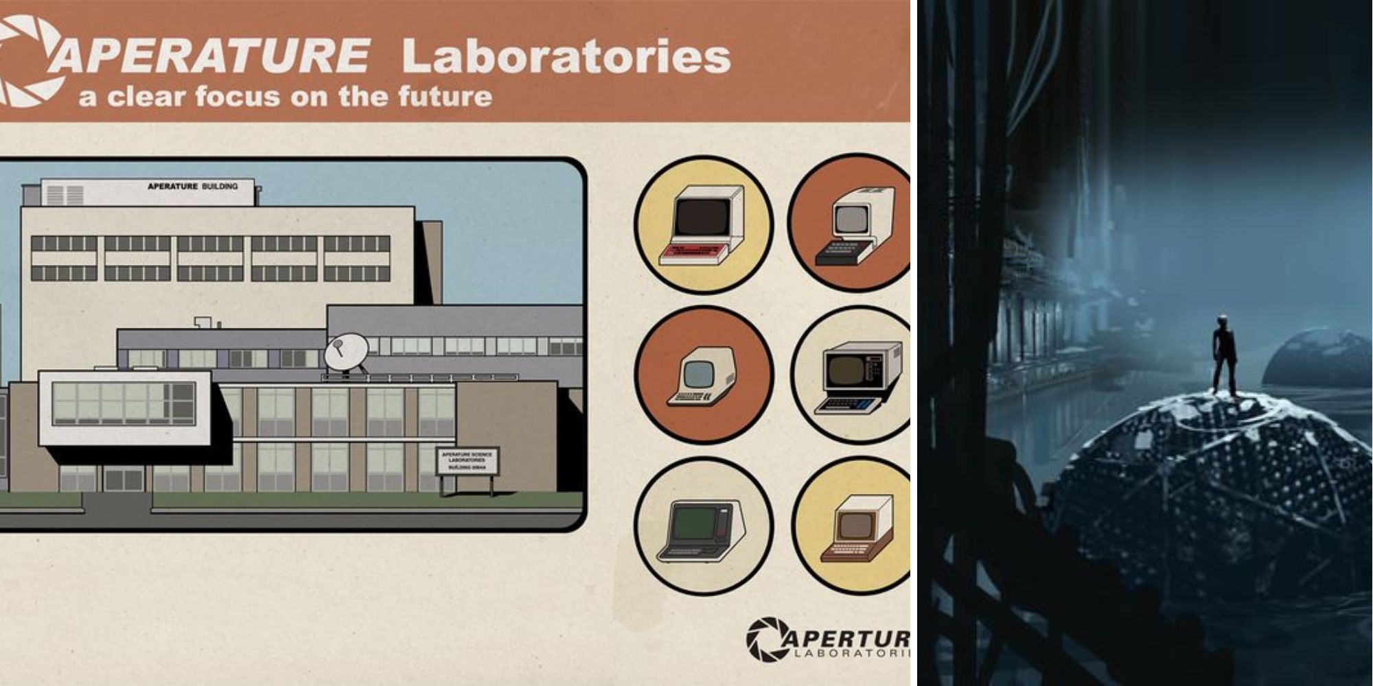 Aperture Laboratories art found in assets, Portal 2 concept art found in potato sack assets