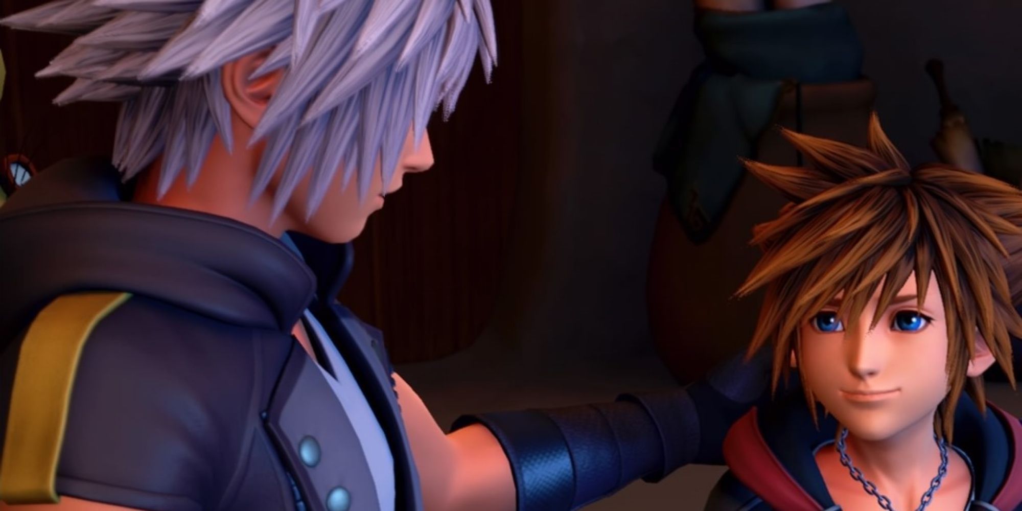 Riku Patting Sora On The Shoulder