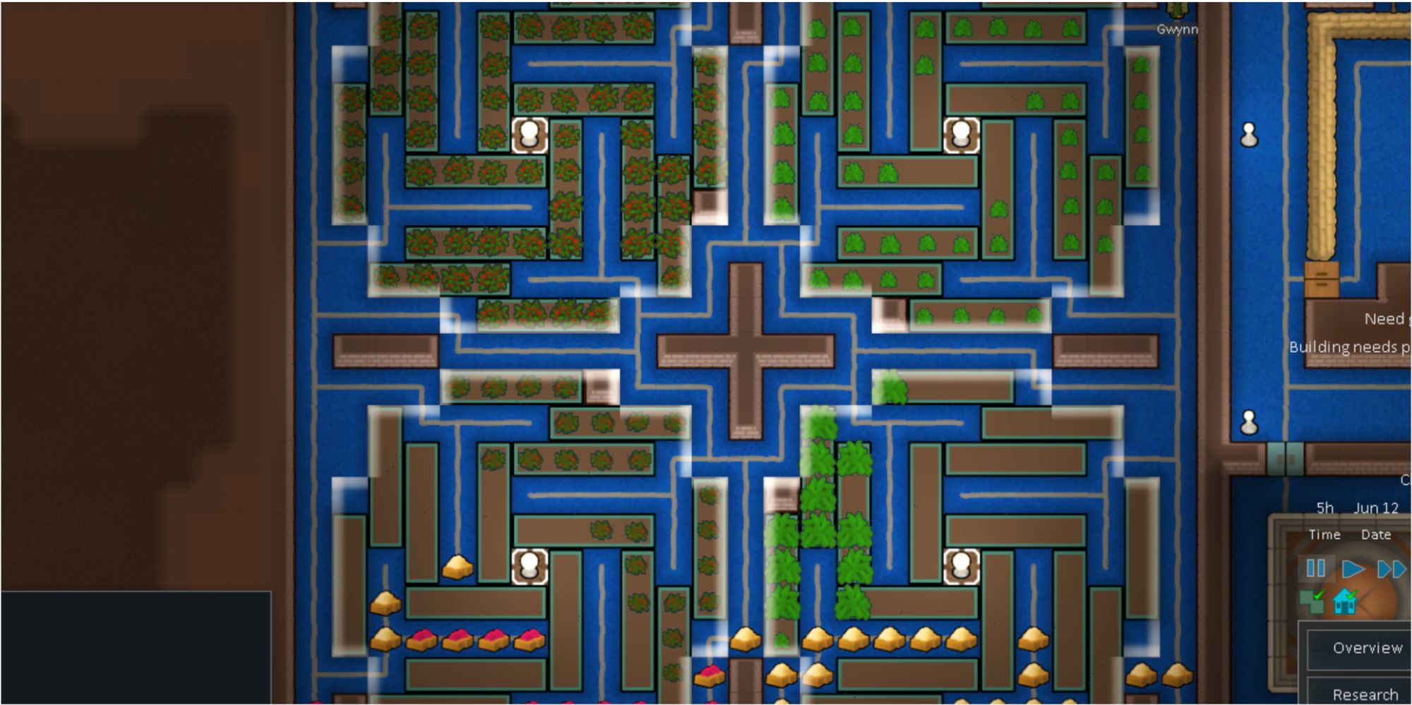 Rimworld Extensive Hydroponics Layout