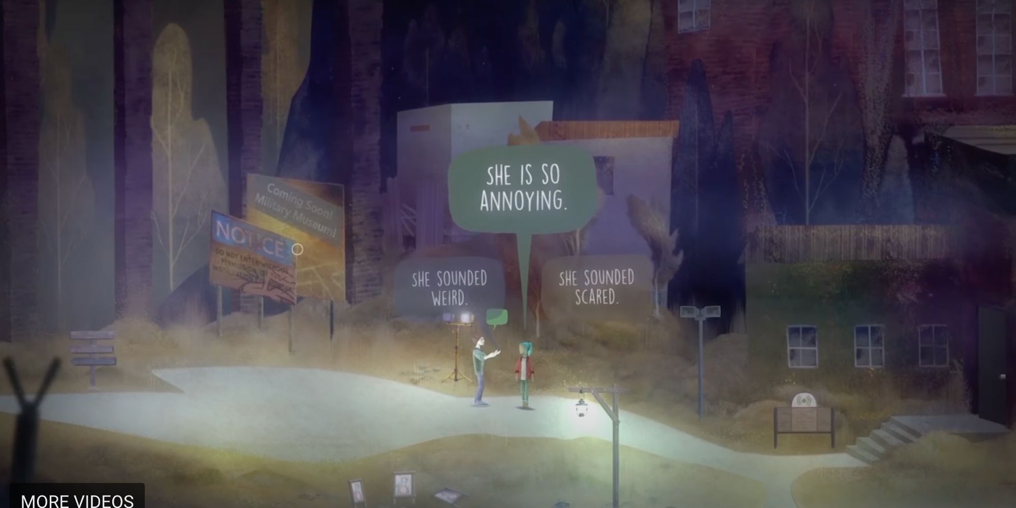 Alex talks to her brother in Oxenfree