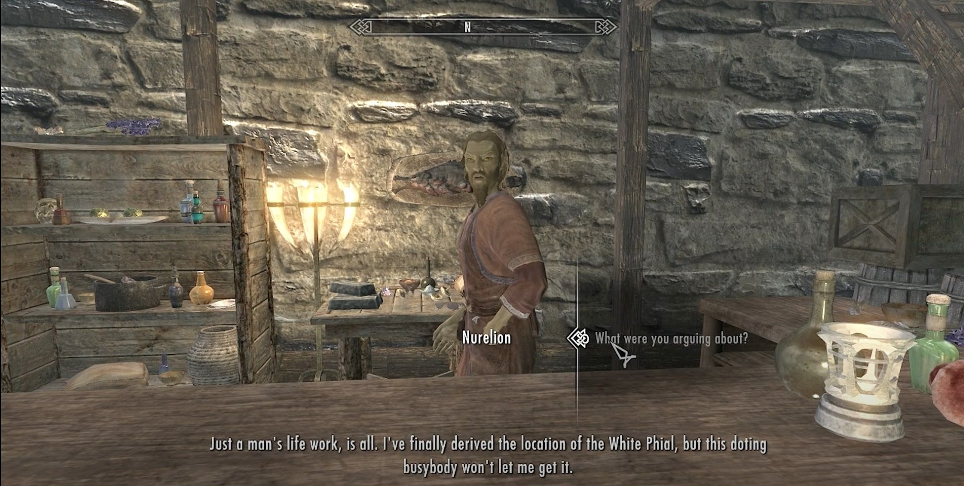 Skyrim Speaking to Nurelion to begin the quest